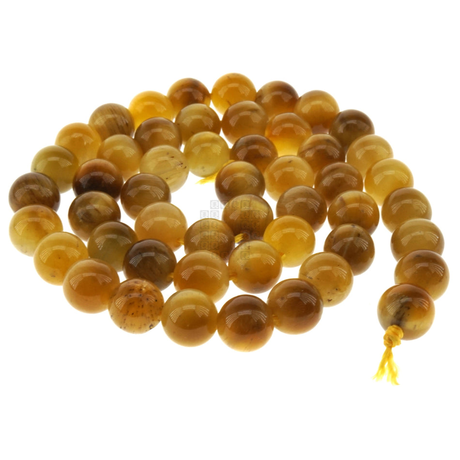 Gold Tiger Eye 8mm Round Glass Beads, 45 Pieces