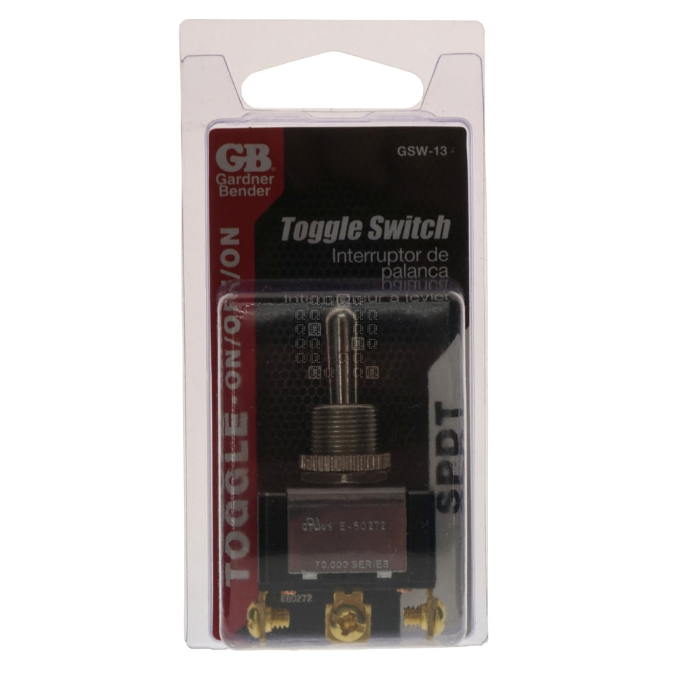 Gardner Bender GSW-13 SPDT Toggle Switch, 20A @ 125/10A @ 277V, Screw Terminals