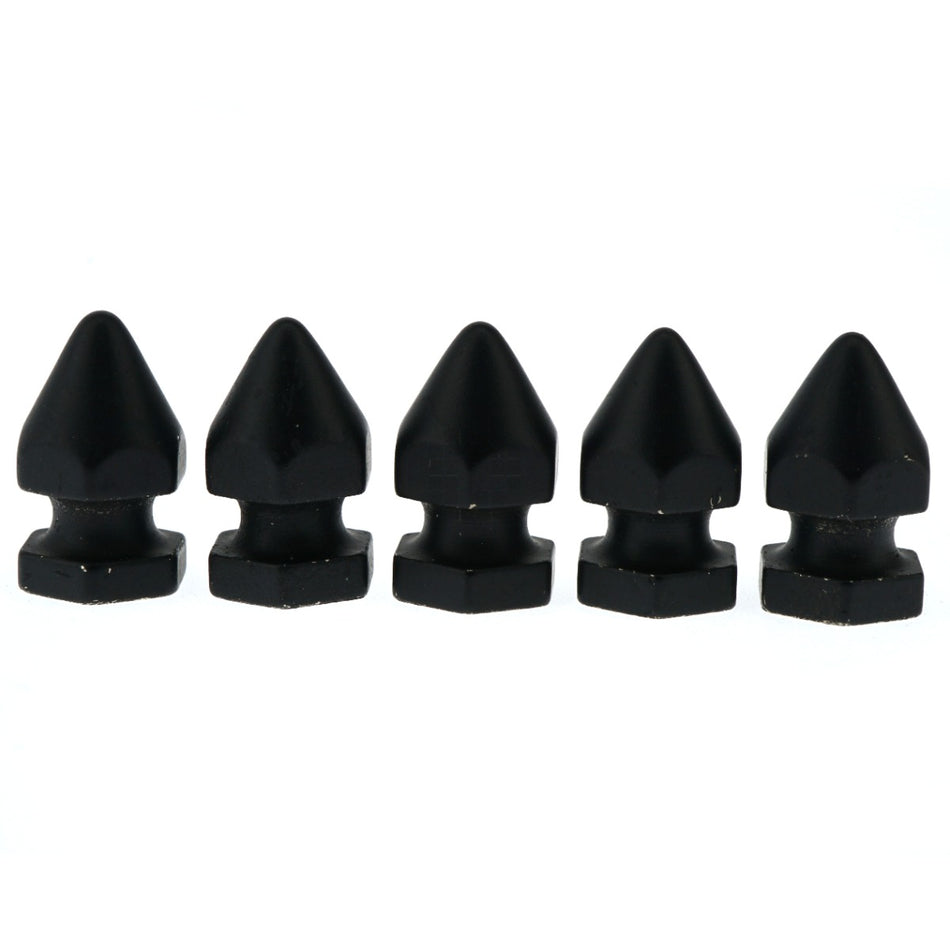 Black Hex Tree Spike 8x14mm, Threaded M3-0.5mm, 5 Pack