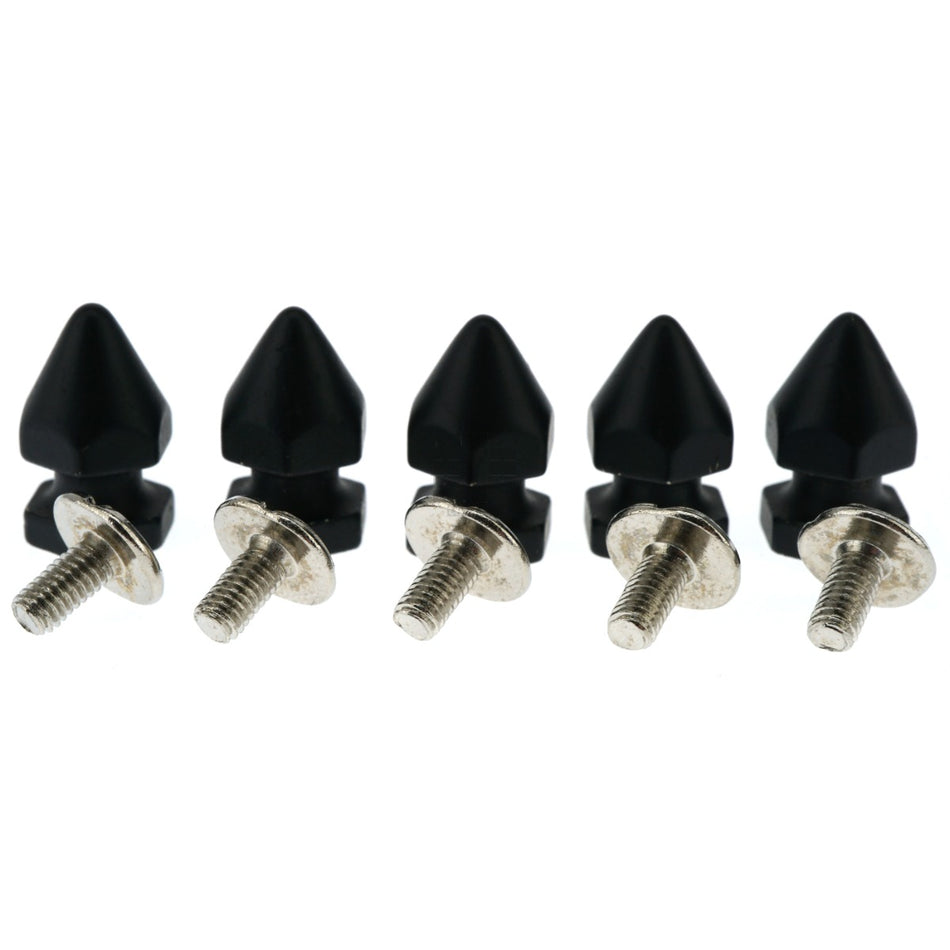 Black Hex Tree Spike 8x14mm, Threaded M3-0.5mm, 5 Pack