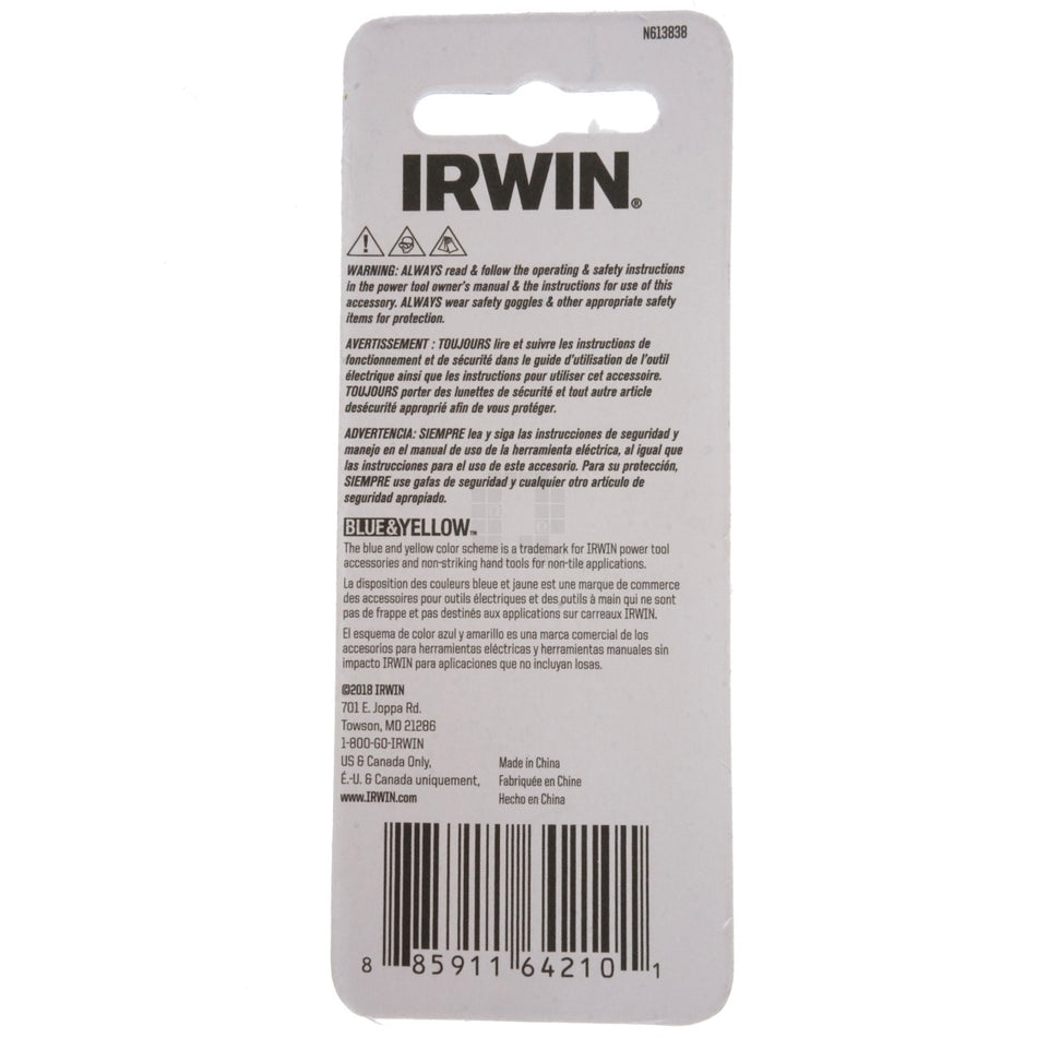 Irwin IWAF21TS202 T20 Tamper Proof Security Insert Bit Tips, 1" Length, 2 Pack