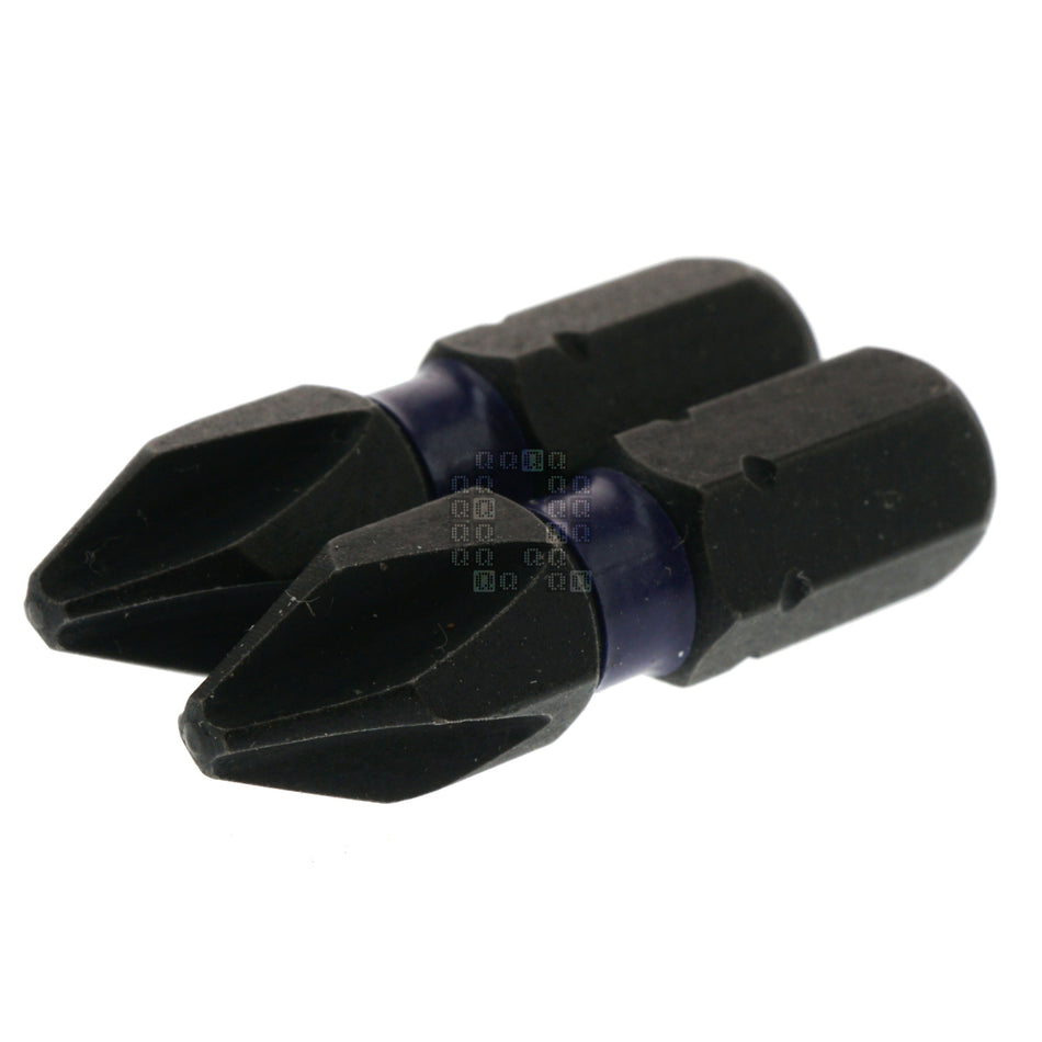Irwin Tools IWAF31PH22 #2 Phillips / PH2 Impact Bit Tips, 1" Length, 2-Pack