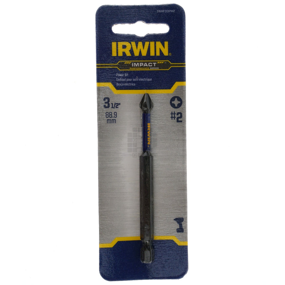 Irwin IWAF33PH2 #2 Phillips Impact Performance Series Power Bit, 3.5" Length