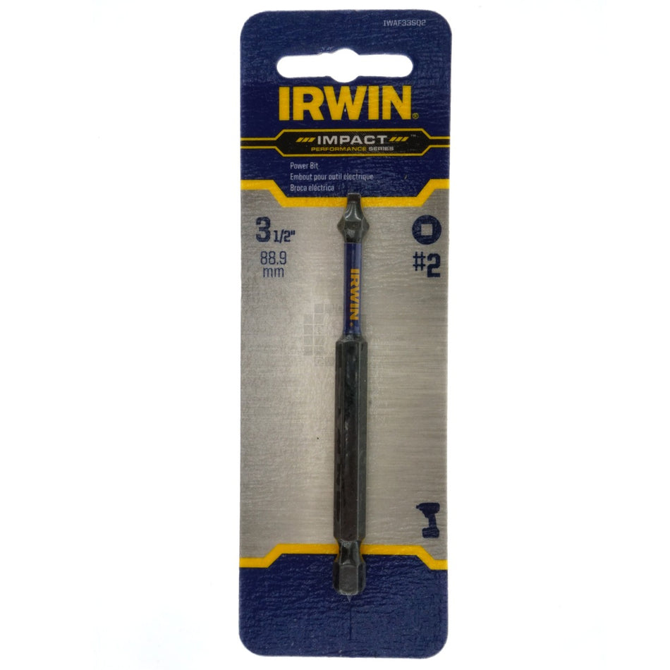 Irwin IWAF33SQ2 #2 Square Impact Performance Series Power Bit, 3-1/2" Length