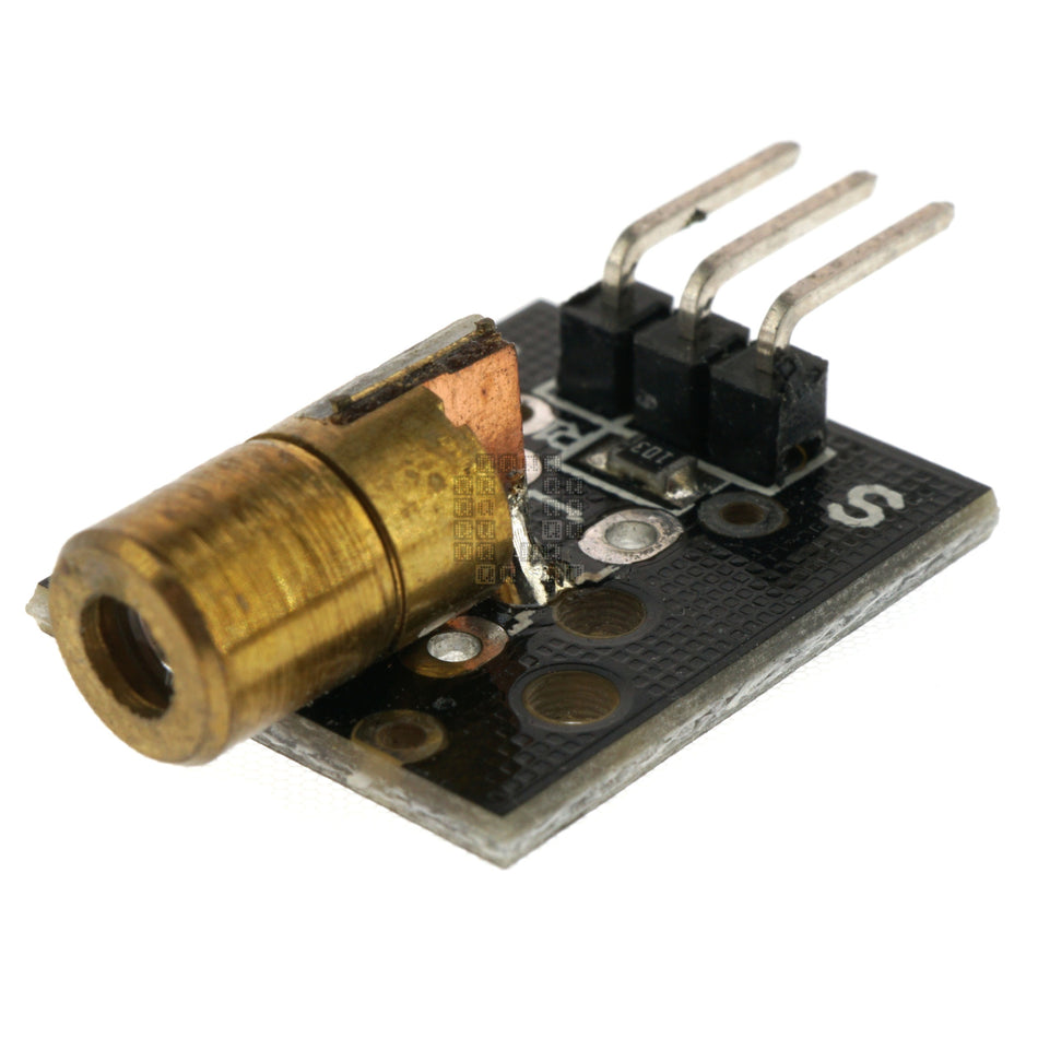 KY-008 3-Pin 6mm 650nm Red Laser Module, 5VDC, 5mW