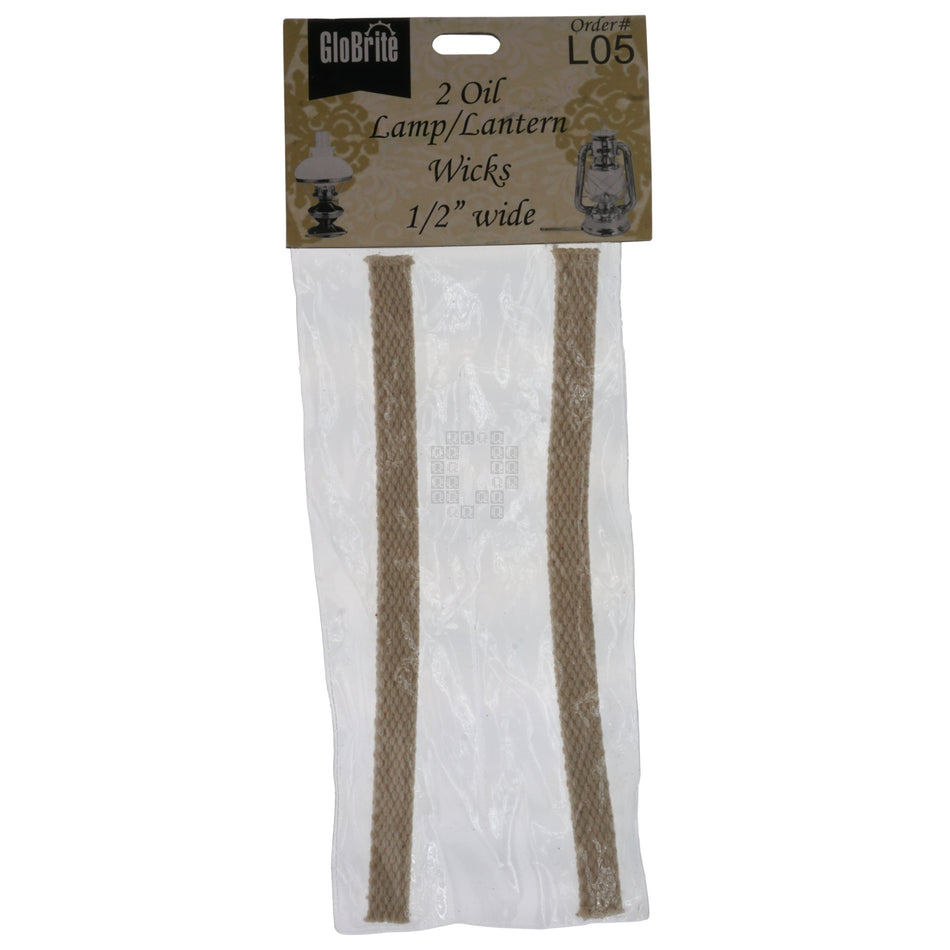 21st Century GloBrite L05 2-Pack Flat Oil Lamp/Lantern Wicks, 1/2" Wide