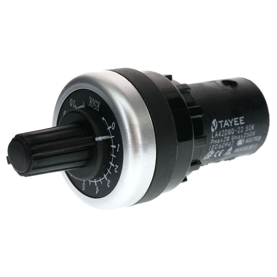 Tayee LA42DWQ-22 22mm Panel Mount Potentiometer, 50K Ohm, 2W 250V
