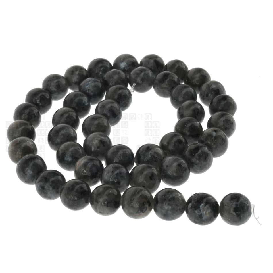 Labradorite 8mm Round Glass Beads, 45 Pieces
