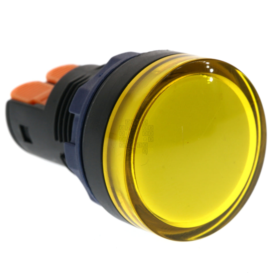 Lanboo 22mm Yellow Diffused Panel Mount LED Indicator Light, 9-24VAC/DC, IP68