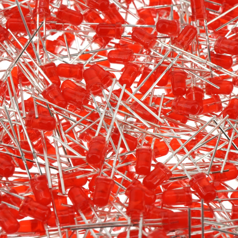 3mm Red LEDs, 1000 Pack
