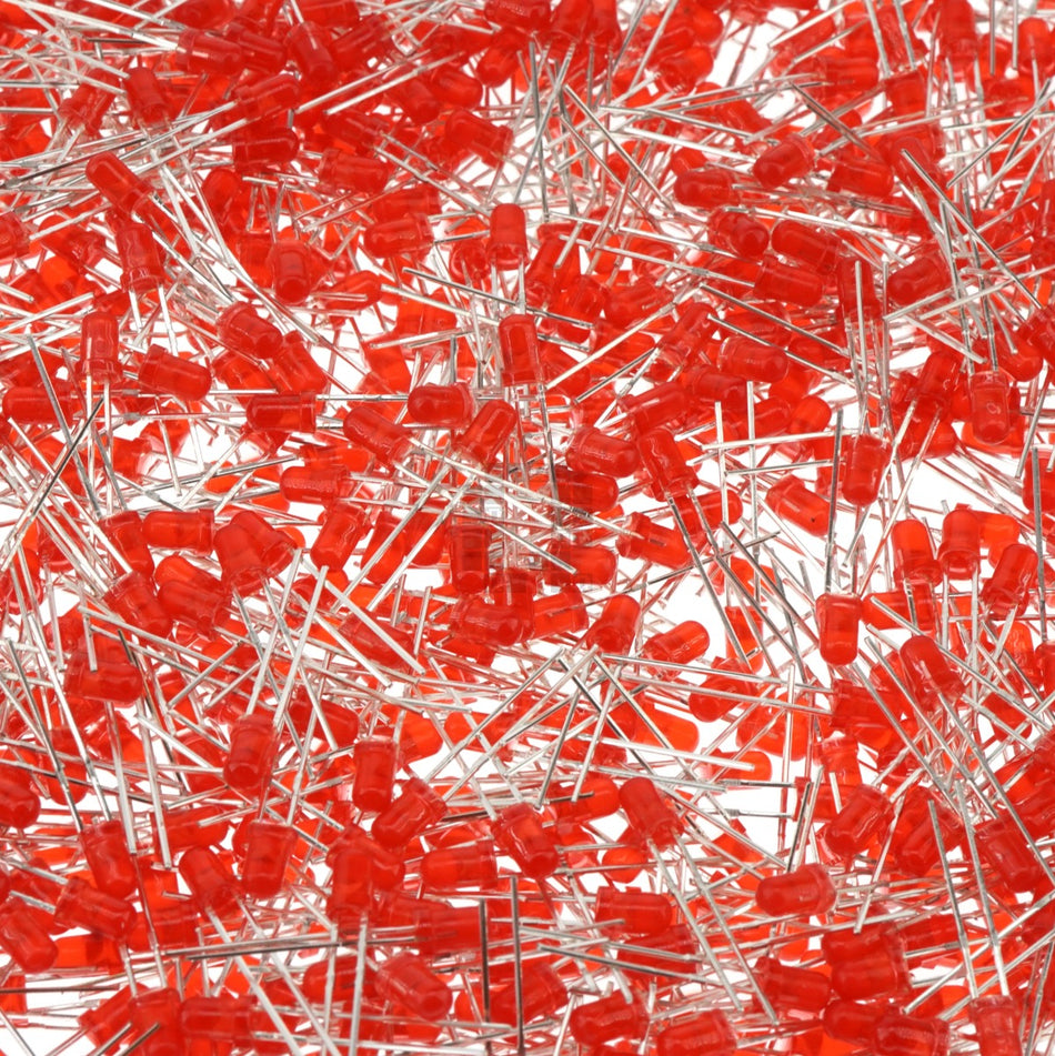 3mm Red LEDs, 1000 Pack