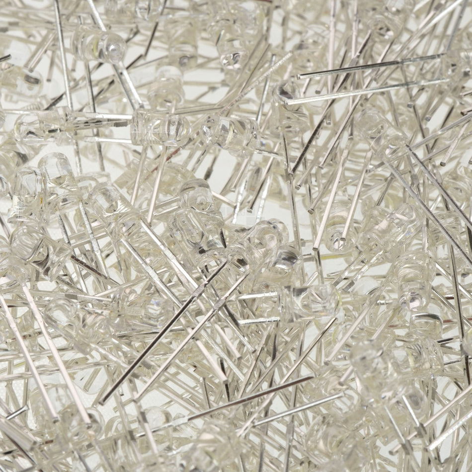 White 3mm LED, 1000 Pack