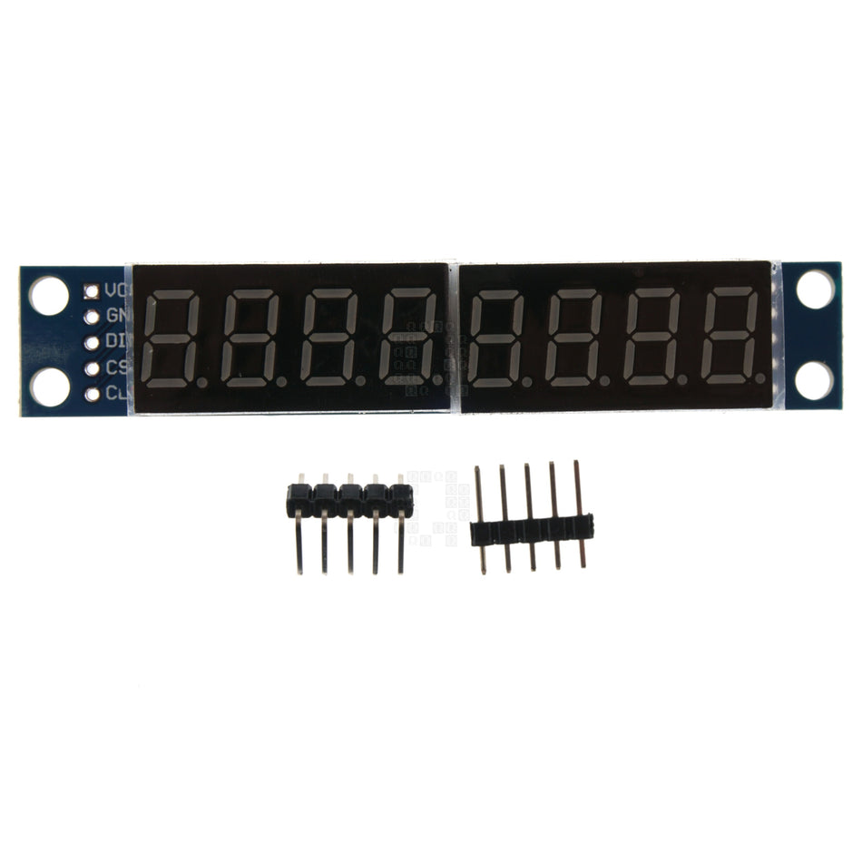 8-Digit 0.56" Red 7-Segment LED Display with Decimal, MAX7219 Controller IC