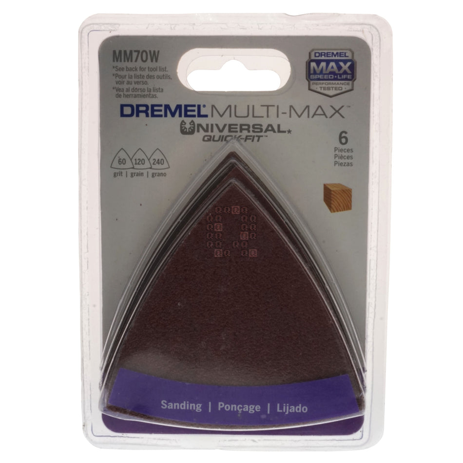 Dremel MM70W Oscillating Sanding Paper, 60/120/240 Grit, 6-Piece Set