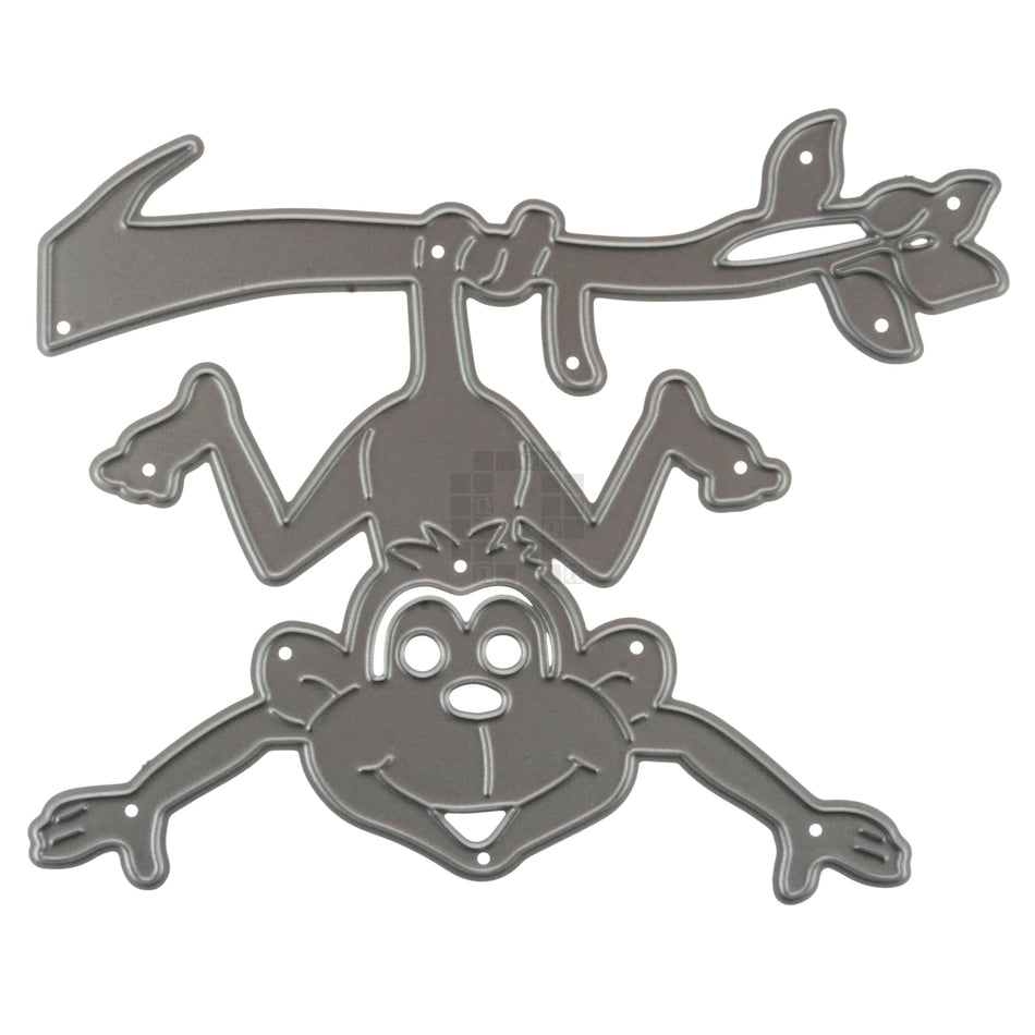 Monkey Hanging by Tail from Branch Metal Cutting Die
