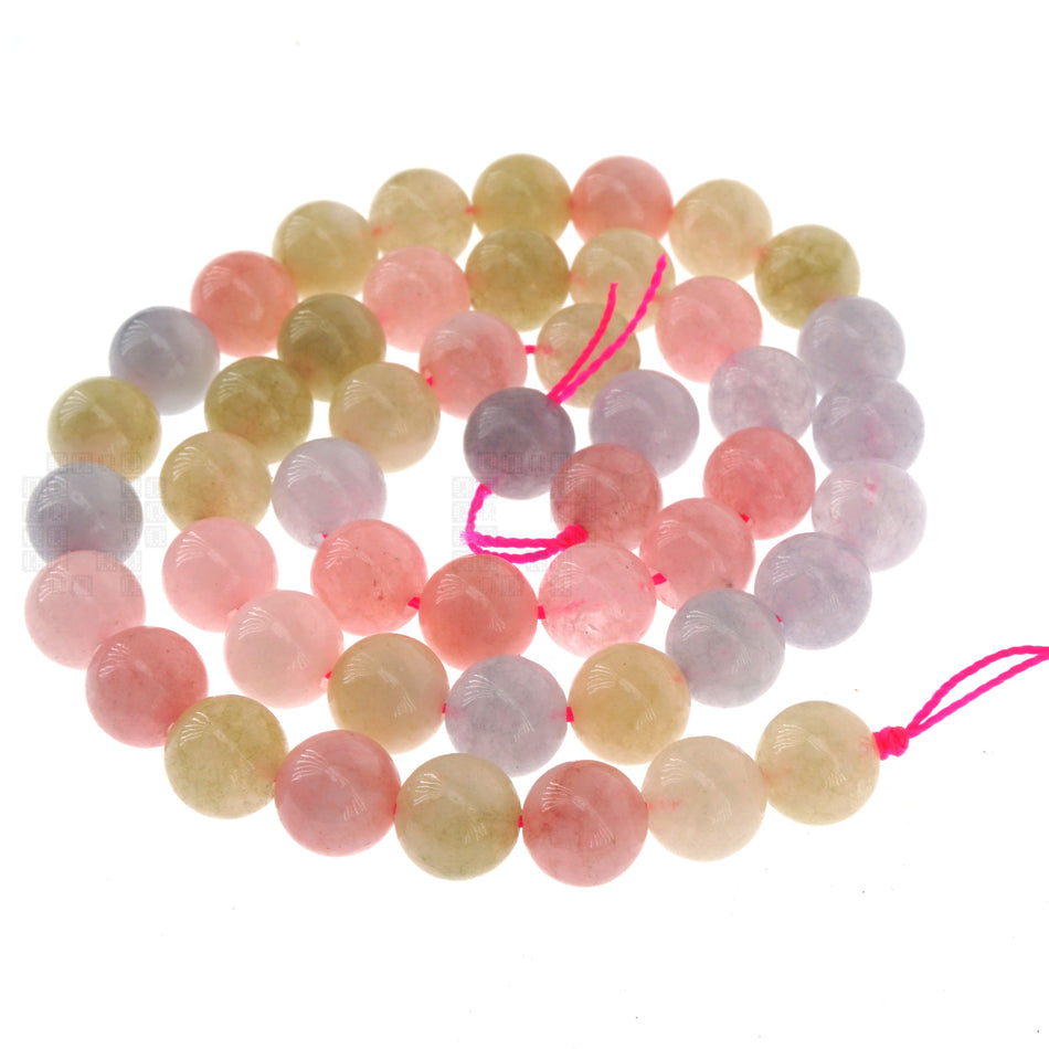 Morganite Agate 8mm Natural Round Beads, 45 Pieces