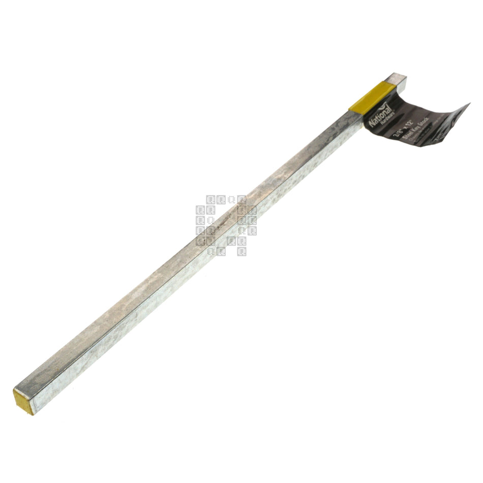 National Hardware N180-190 3/8" Square Key Stock, 12" Length, Zinc Plated