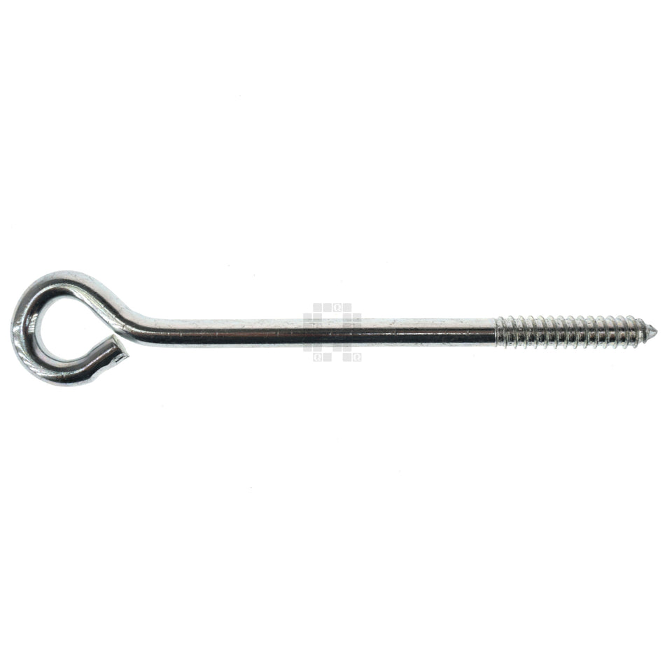 National N220-715 Zinc Plated Lag Screw Eye, 3/8" x 8", 230lb Working Load