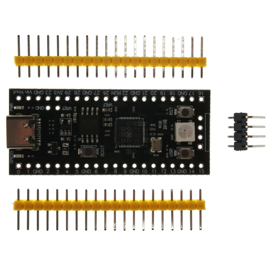 Aftermarket Clone Raspberry Pi PICO RP2040 Board 16MB USB Type C, Black