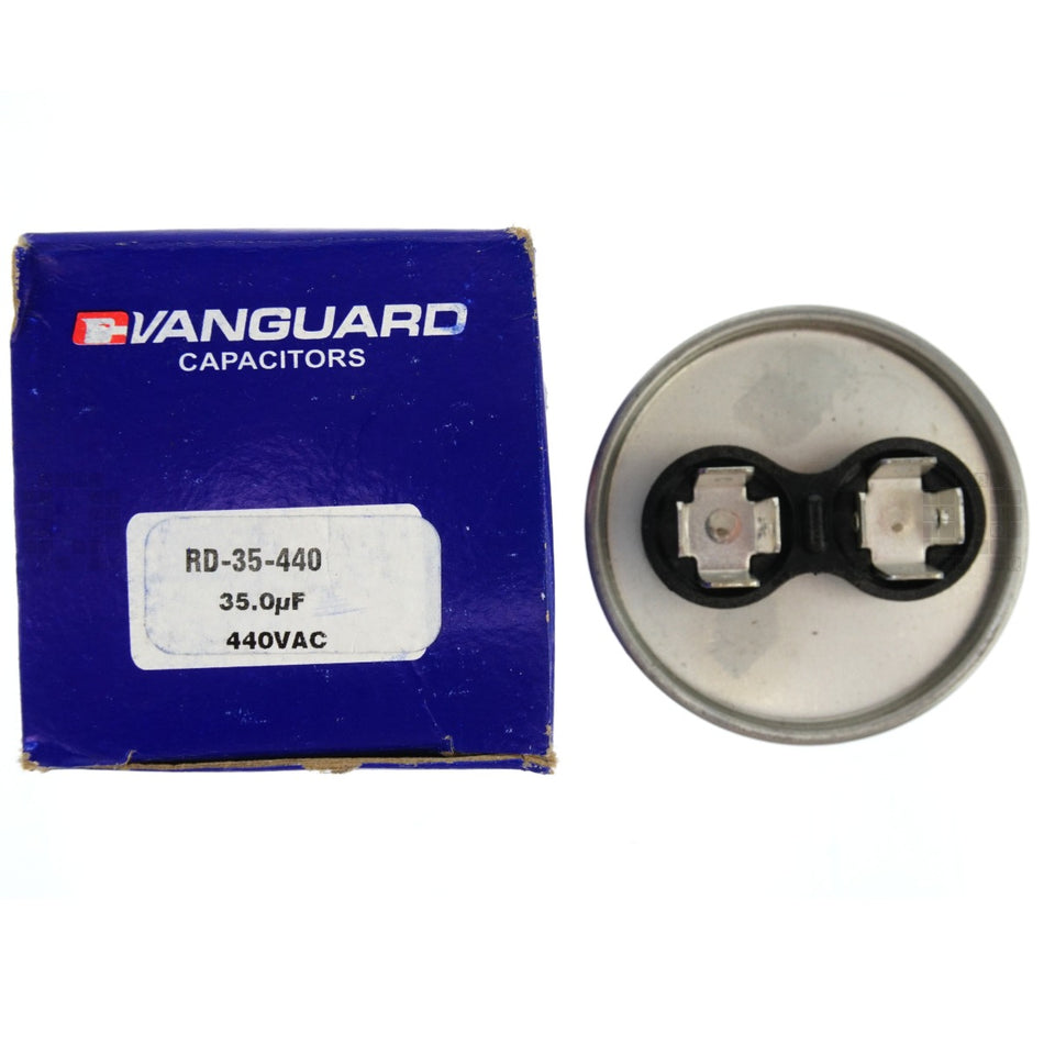 Vanguard RD-35-440 Electric Motor Run Capacitor, 35uF, 440 VAC 50-60Hz
