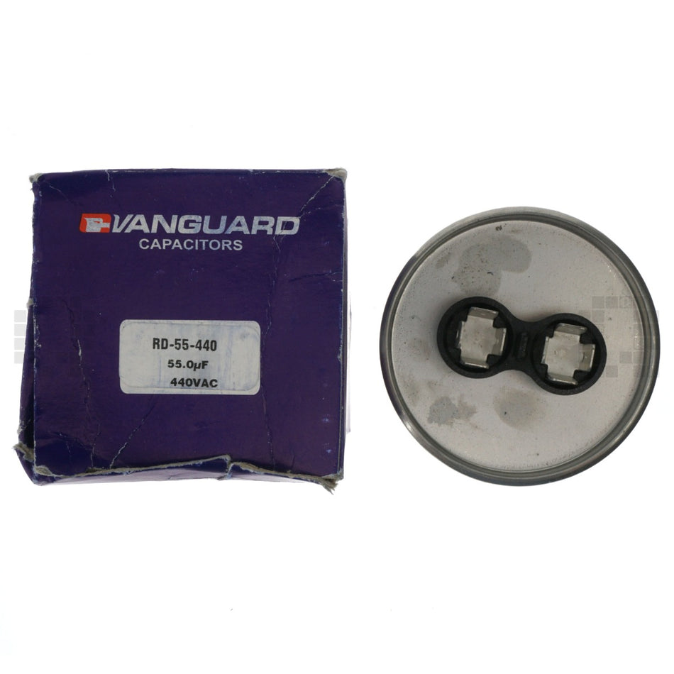 Vanguard RD-55-440 Electric Motor Run Capacitor, 55 uF, 440VAC 50/60Hz