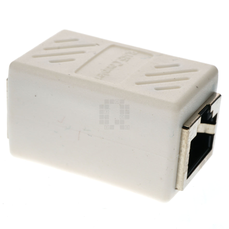 RJ45 CAT6 CAT5e Inline Ethernet Network Cable Coupler Connector, White