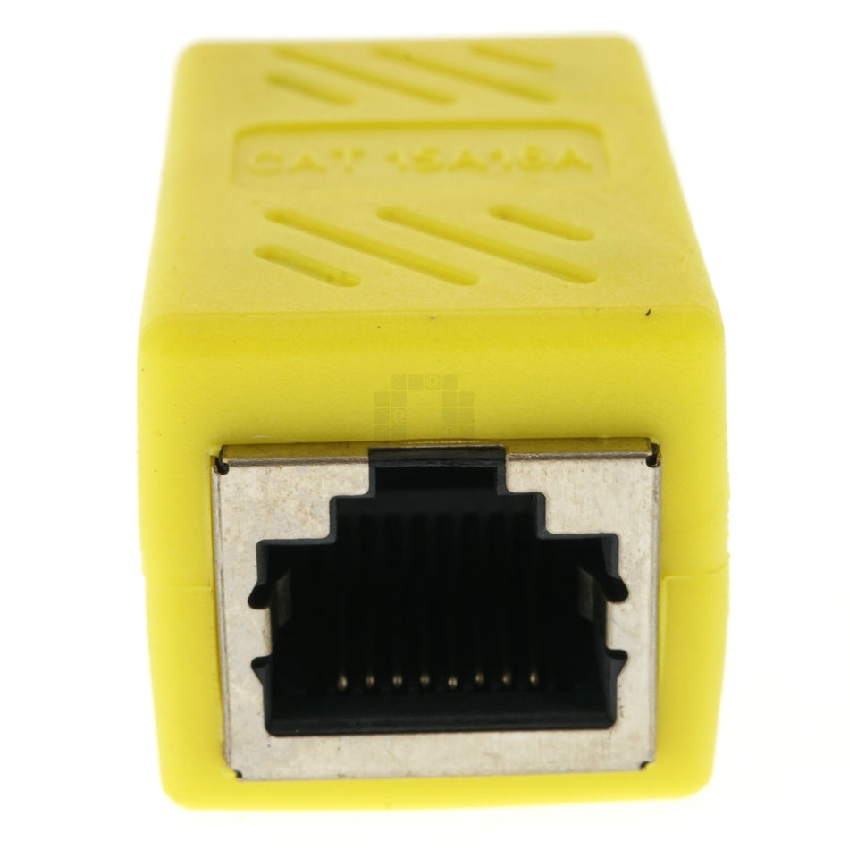 RJ45 CAT6 CAT5e Inline Ethernet Network Cable Coupler Connector, Yellow