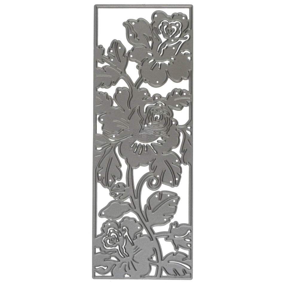 Entwined Roses Rectangular Metal Cutting Die