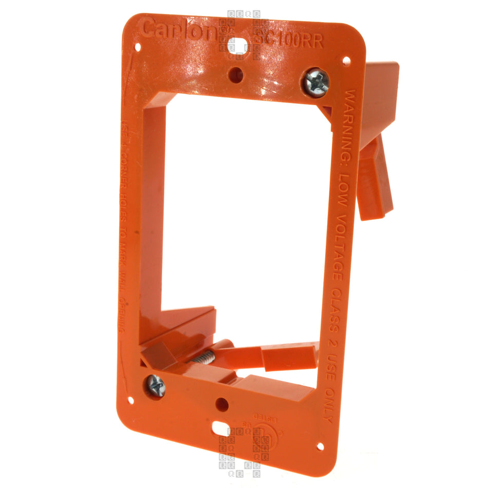 Carlon SC100RR Outlet Box, 1-Gang, Non-Metallic, Orange