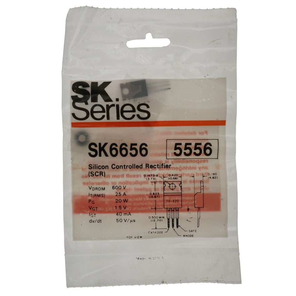 SK6656 Silicon Controlled Rectifier (SCR), TO-220