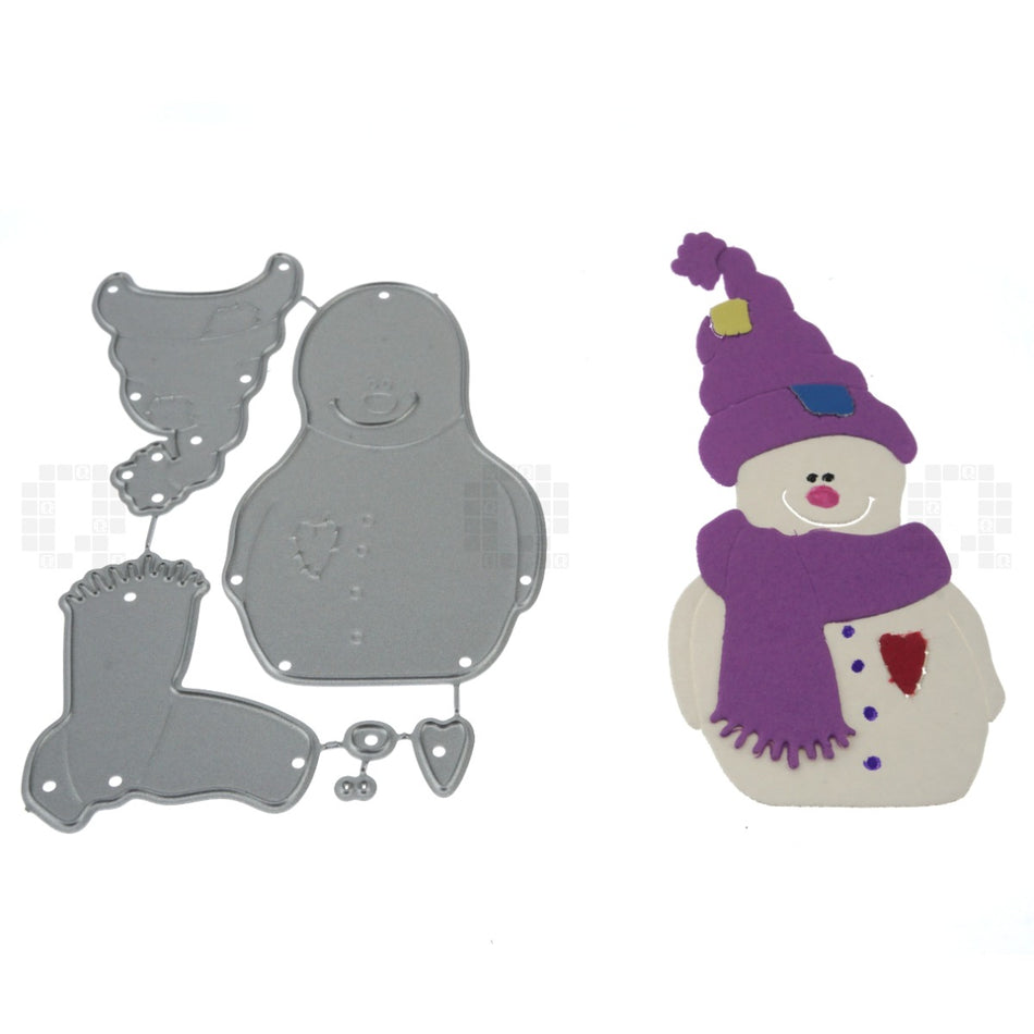 Snowman with Scarf and Hat Metal Cutting Die