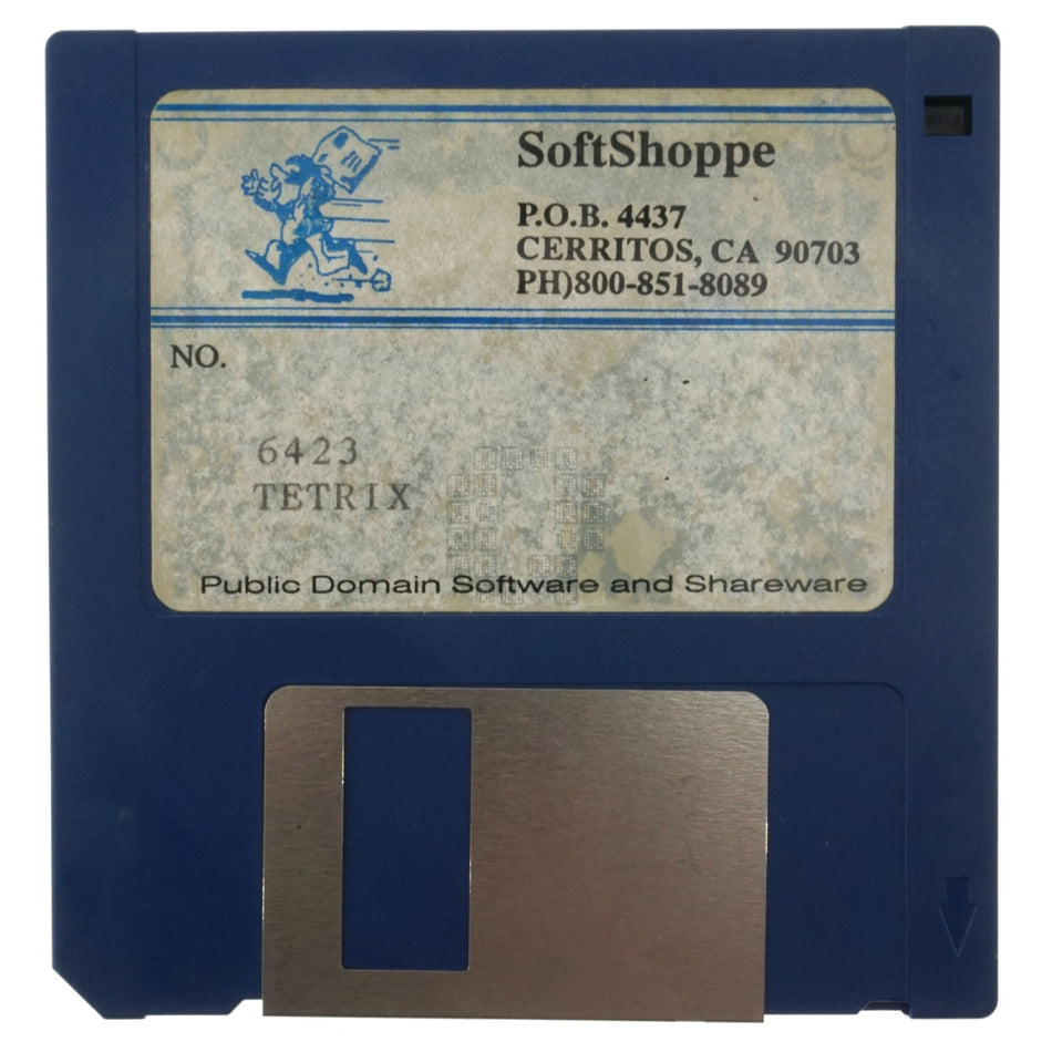 SoftShoppe 6423 Tetrix, 3.5" Floppy Disk, 68K Macintosh Games