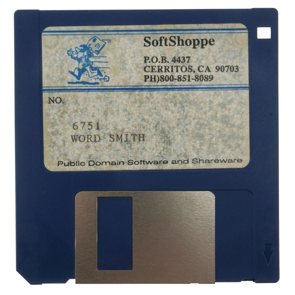 SoftShoppe 6751 Word Smith, 3.5" Floppy Disk, 68K Macintosh Games