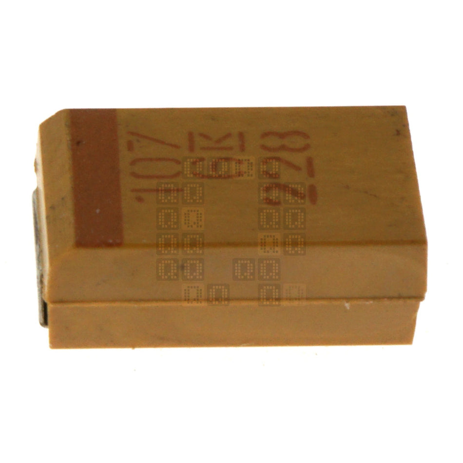 Kemet T491D107K006AT Tantalum Capacitor, 6.3VDC 100uF 10% 2917
