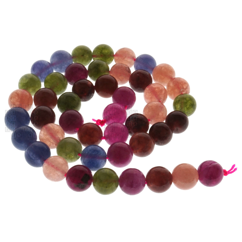 Tourmaline Jade 8mm Round Beads, 45 Pieces