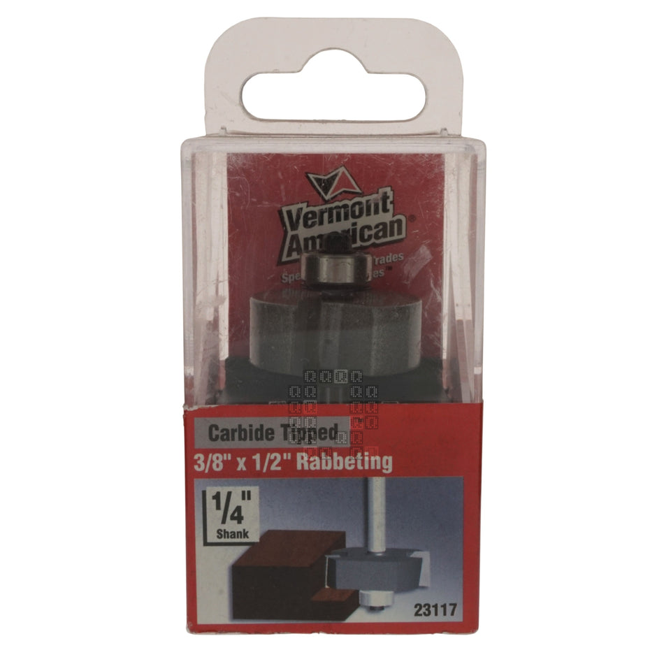 Vermont American 23117 Carbide Tipped 3/8" x 1/2" Rabbeting Router Bit