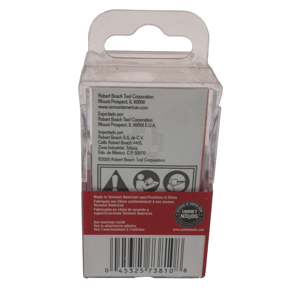 Vermont American 23130 Carbide Tipped 1/8" Roundover / Beading Router Bit, 1/4" Straight Shank