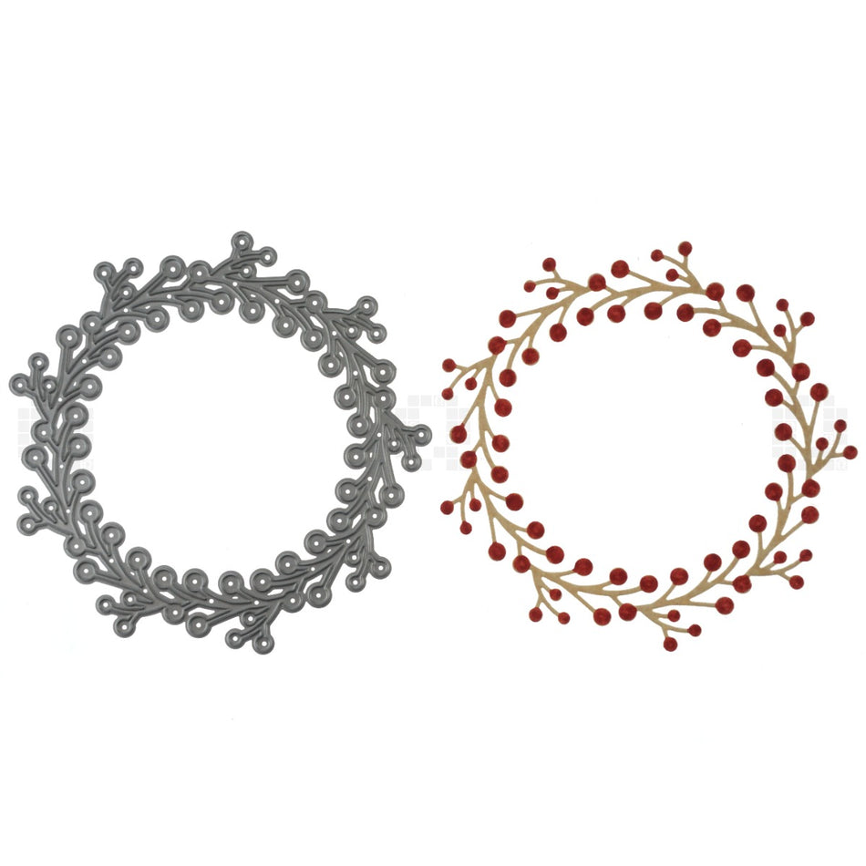 Round Berry Wreath Metal Cutting Die