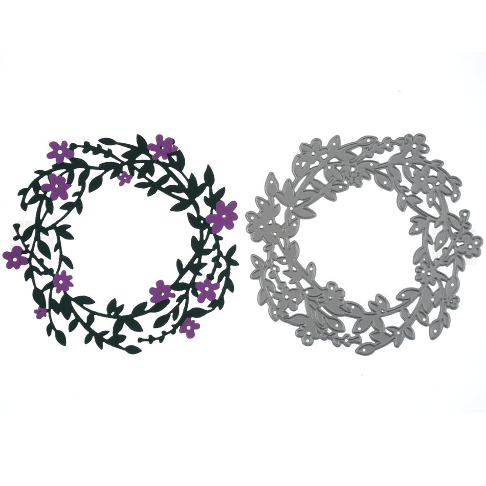 Circular Flower Wreath Metal Cutting Die