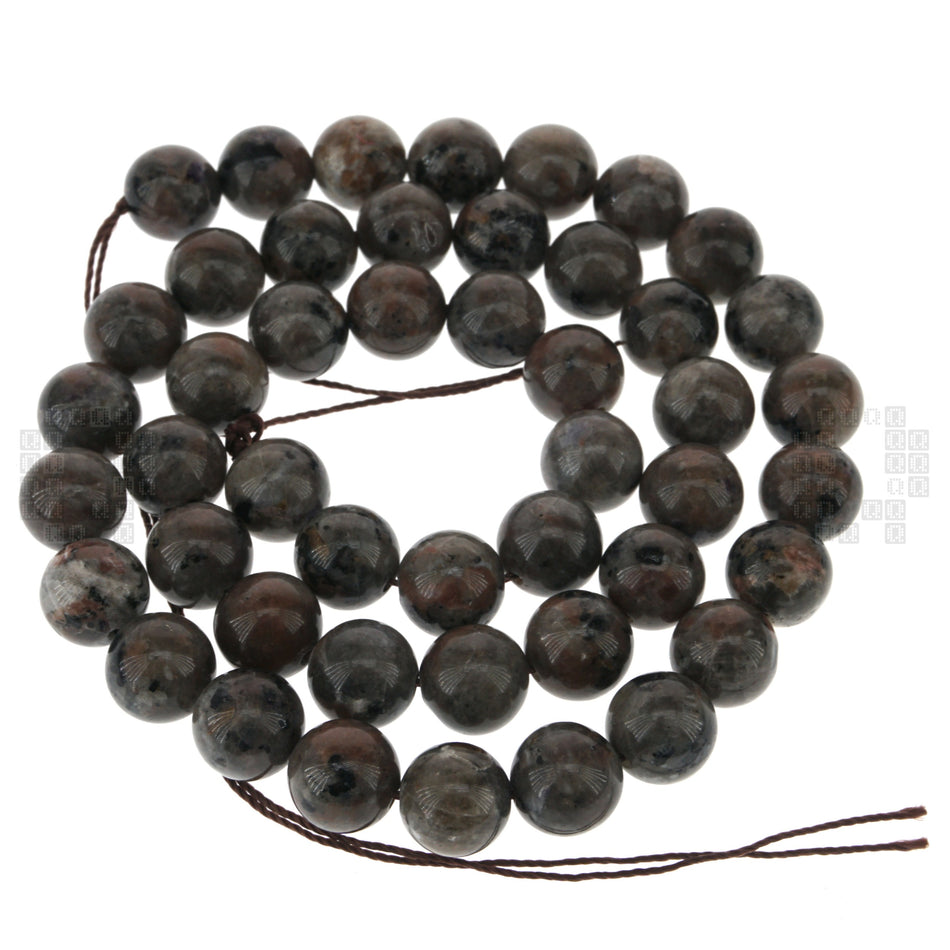 Yooperlite / Natural Flame Stone Round Beads, 45 Pieces
